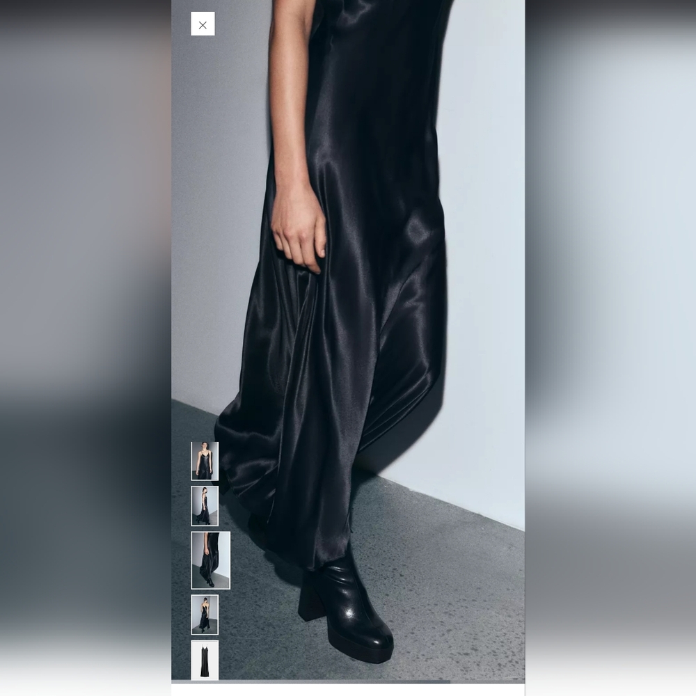 Zara Elegant Black Maxi Dress - Picture 4 of 9